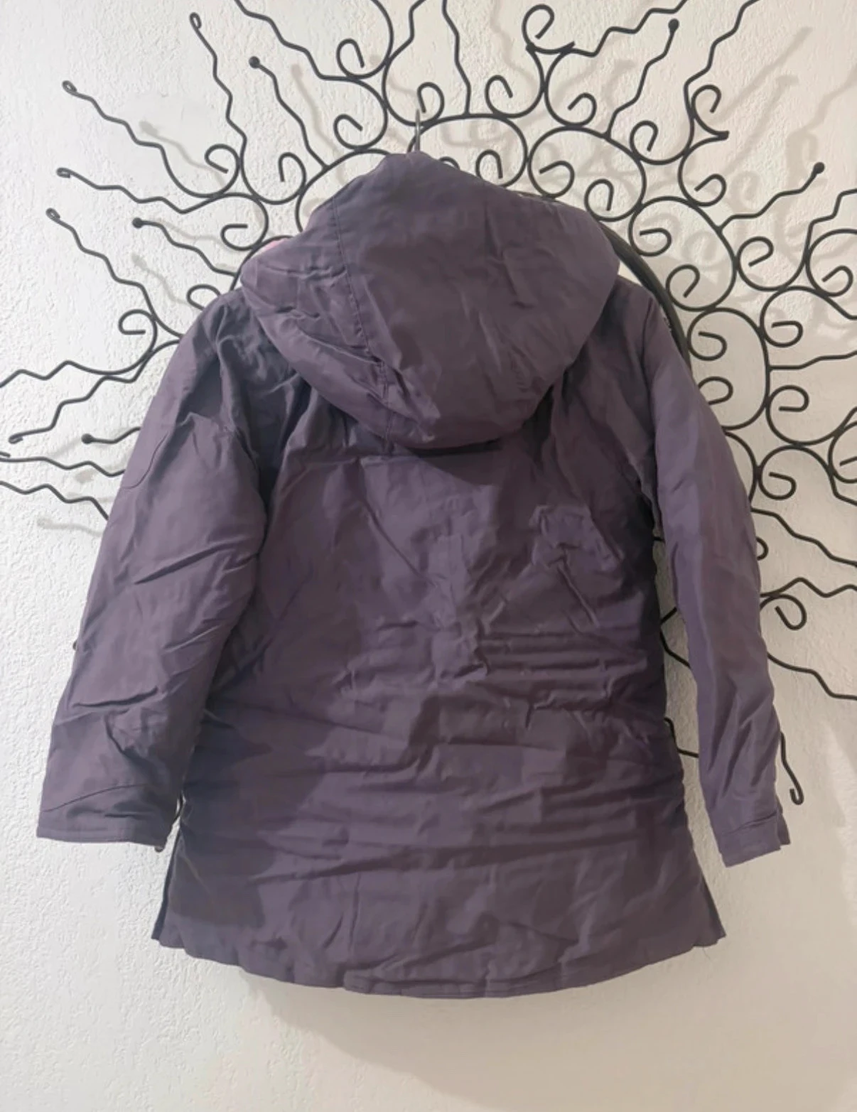Manteau d'hiver fille 8 ans prune doublée polaire rose fuchsia chaude à capuche decathlon 130 cm – photo 6